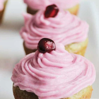 Mini Pomegranate Cupcakes