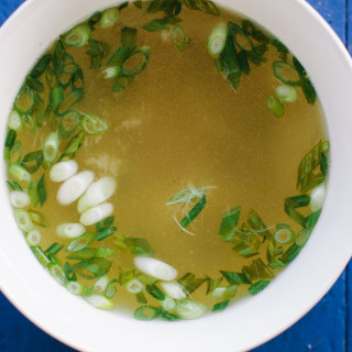 Miso Soup with Scallions and Shiso