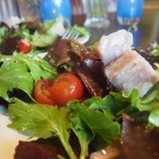 Modernist Cuisine Sous Vide Tuna Confit on Green Salad