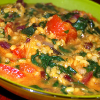 Mung Dal with Beet Greens