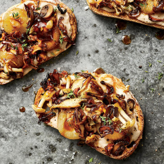 Mushroom and Marsala-Onion Tartines