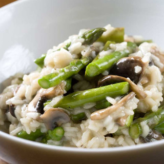 Mushroom and Spring Vegetable Risotto