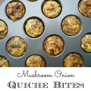Mushroom Onion Quiche Bites