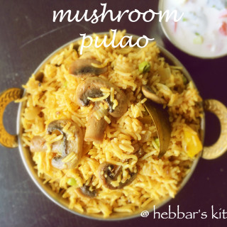 mushroom pulao recipe | mushroom kadai pulao
