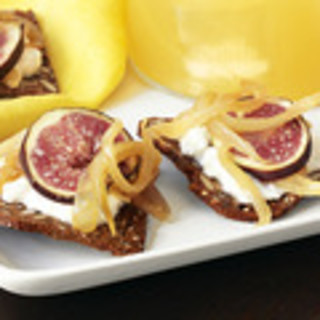Mustard-Onion Jam Crackers With Figs