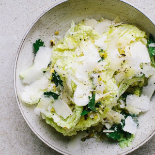 Napa Cabbage Salad with Parmesan and Pistachios