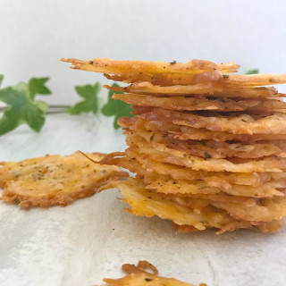 National Cheese Lovers Day Baked Parmesan Cheddar Crisps