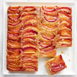 Nectarine Upside-Down Cake with Salted Caramel