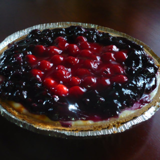 non-dairy blueberry/cherry cheesecake
