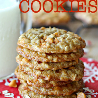 Oatmeal Butterscotch Cookies with Rolled Oats