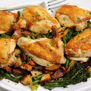 One-Pan Roast Chicken with Spring Vegetables