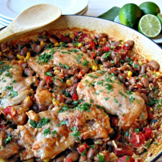 One-Pot Chicken and Beans with Rice