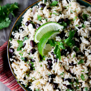 One Pot Cilantro Lime Rice (with Black Beans)