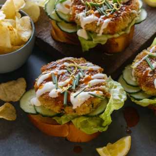 Open Faced Crab Cake Sandwiches