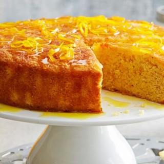 Orange and almond syrup cake