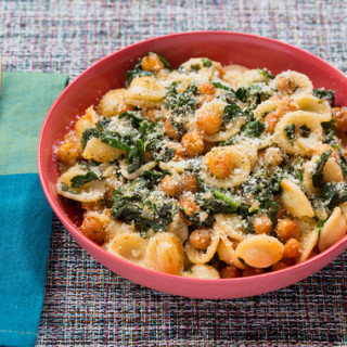 Orecchiette Pasta and Roasted Chickpeaswith Kale and Smoked Paprika