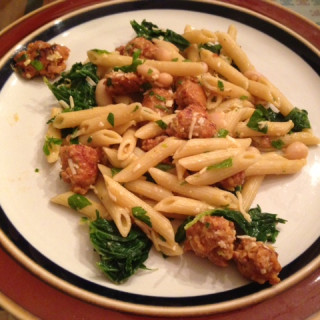 Penne with Sausage and Kale
