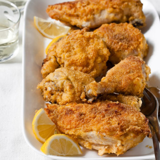 Oven-Fried Chicken with a Polenta Crust