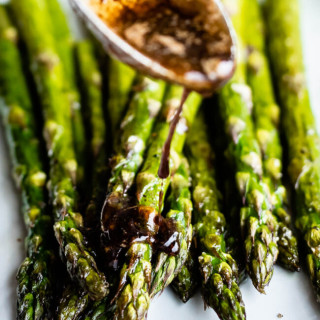 Oven Roasted Asparagus with Balsamic Browned Butter