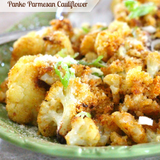 Oven Roasted Panko-Parmesan Cauliflower