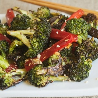 Oven-Roasted Sesame Broccoli Salad