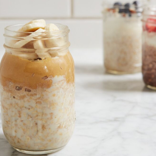 Overnight Oats with Peanut Butter and Banana