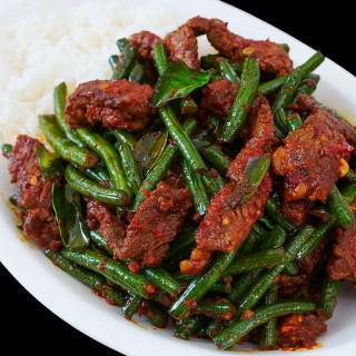 Pad Prik King Thai Red Curry Stir-fried Green Beans
