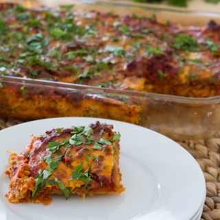 Paleo Lasagna with Dairy-free Melty Cheese + Butternut Squash Noodles