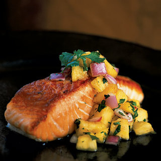 Pan-Grilled Salmon with Pineapple Salsa