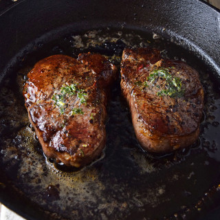 Pan-Seared Filet Mignon with Garlic and Herb Butter Recipe