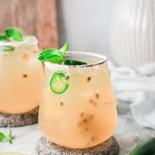 Passion Fruit Lime Margarita Cocktail