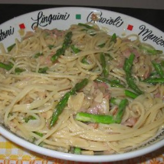 Pasta with Asparagus and ham