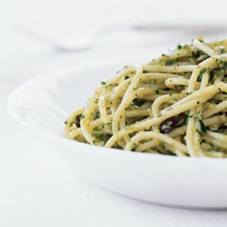 Pasta With Green Olive Pesto