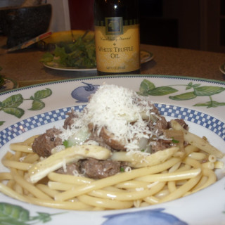 Pasta with Sausage, Fennel & White Truffle Oil