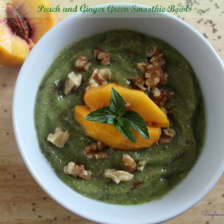 Peach and Ginger Green Smoothie Bowl