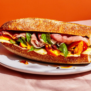 Peach and Prosciutto Sandwich
