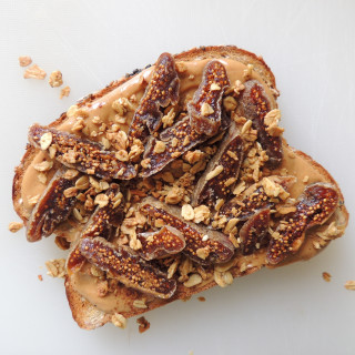 Peanut Butter and Fig Toast with Granola
