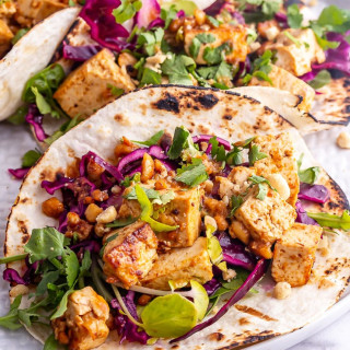 Peanut Tofu Tacos with Cabbage Slaw &bull; The Cook Report