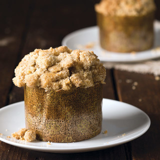 Pear-Walnut Muffins with Vanilla Bean-Ginger Streusel