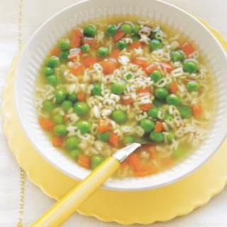 Peas and Carrots Alphabet Soup