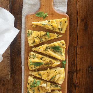 Penne Frittata with Basil and Ricotta
