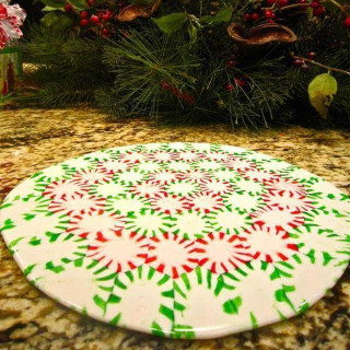 Peppermint Disk Serving Tray