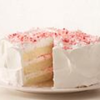 Peppermint Layer Cake with Candy Cane Frosting