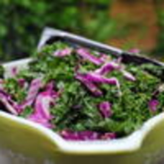 Pesto Kale and Cabbage Salad 