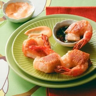 Phyllo Shrimp with Dipping Sauces Recipe