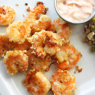 Popcorn Shrimp with Creamy Sweet Chili Dip
