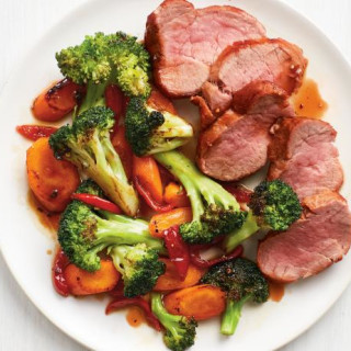 Pork Tenderloin with Sweet-and-Sour Vegetables