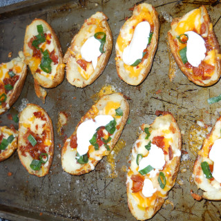 Potato Skins with Cheese and Bacon
