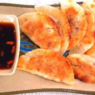 Potstickers with Soy, Vinegar and Chile Dipping Sauce