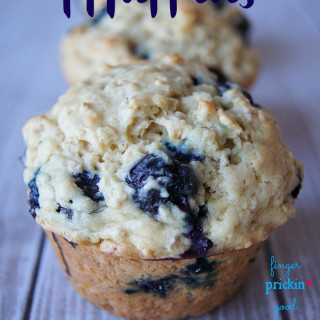 POWER Muffins: Blueberry+Oatmeal+
